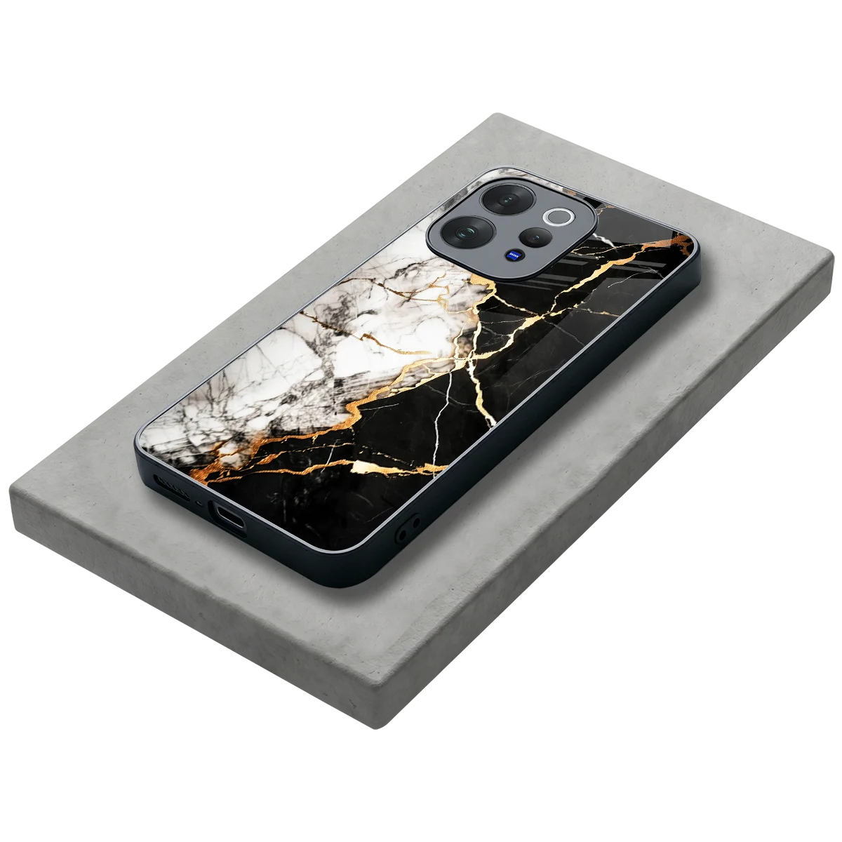 Gilded Marble stylish phone case for vivo v70 elite | glossy glass and slim fit