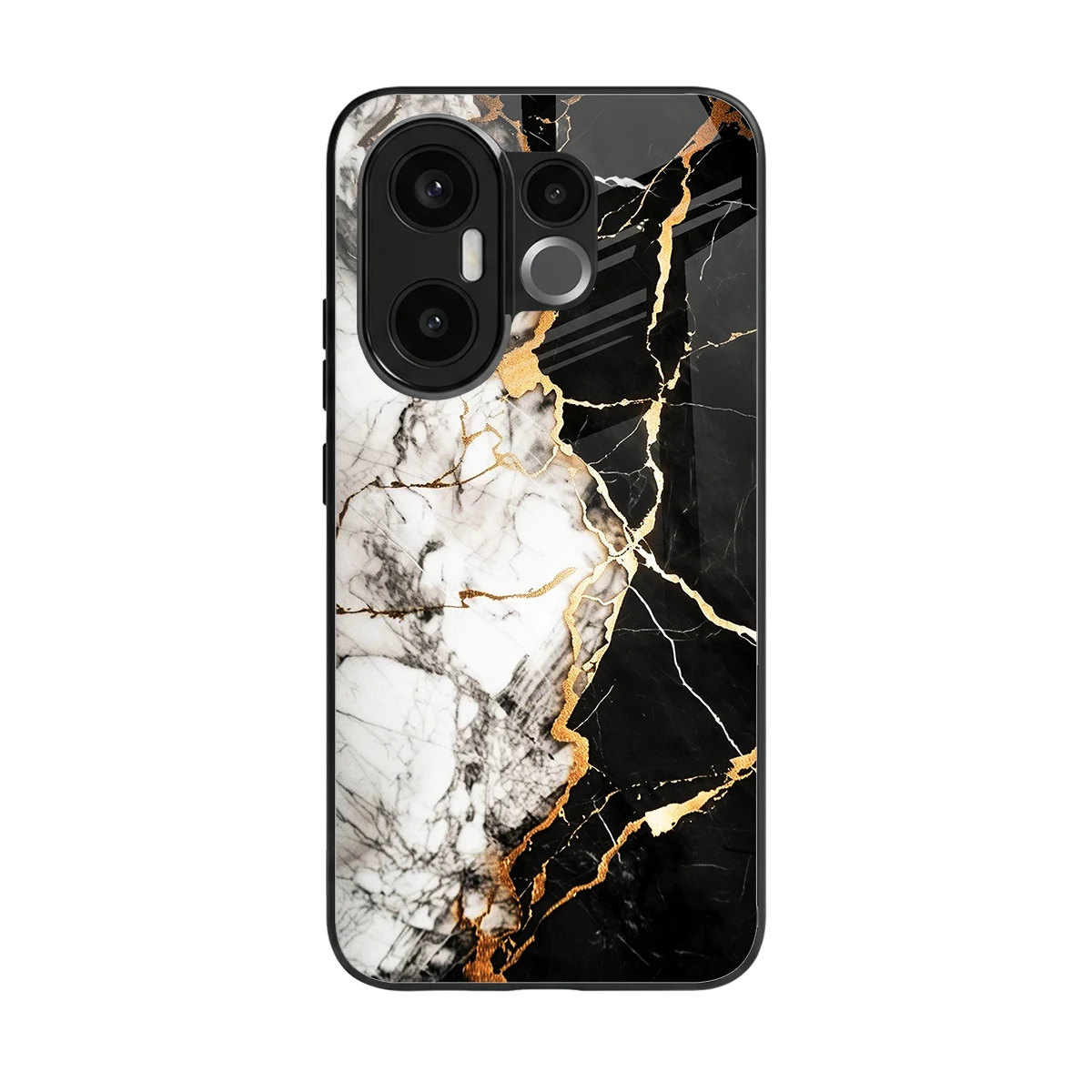 Gilded Marble back phone cover | glass case for vivo x200 fe