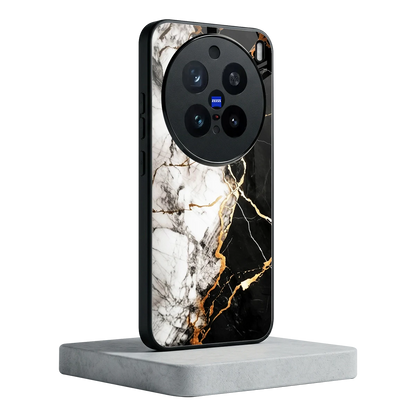 Gilded Marble vivo x200 pro mobile cover | shockproof glass phone case