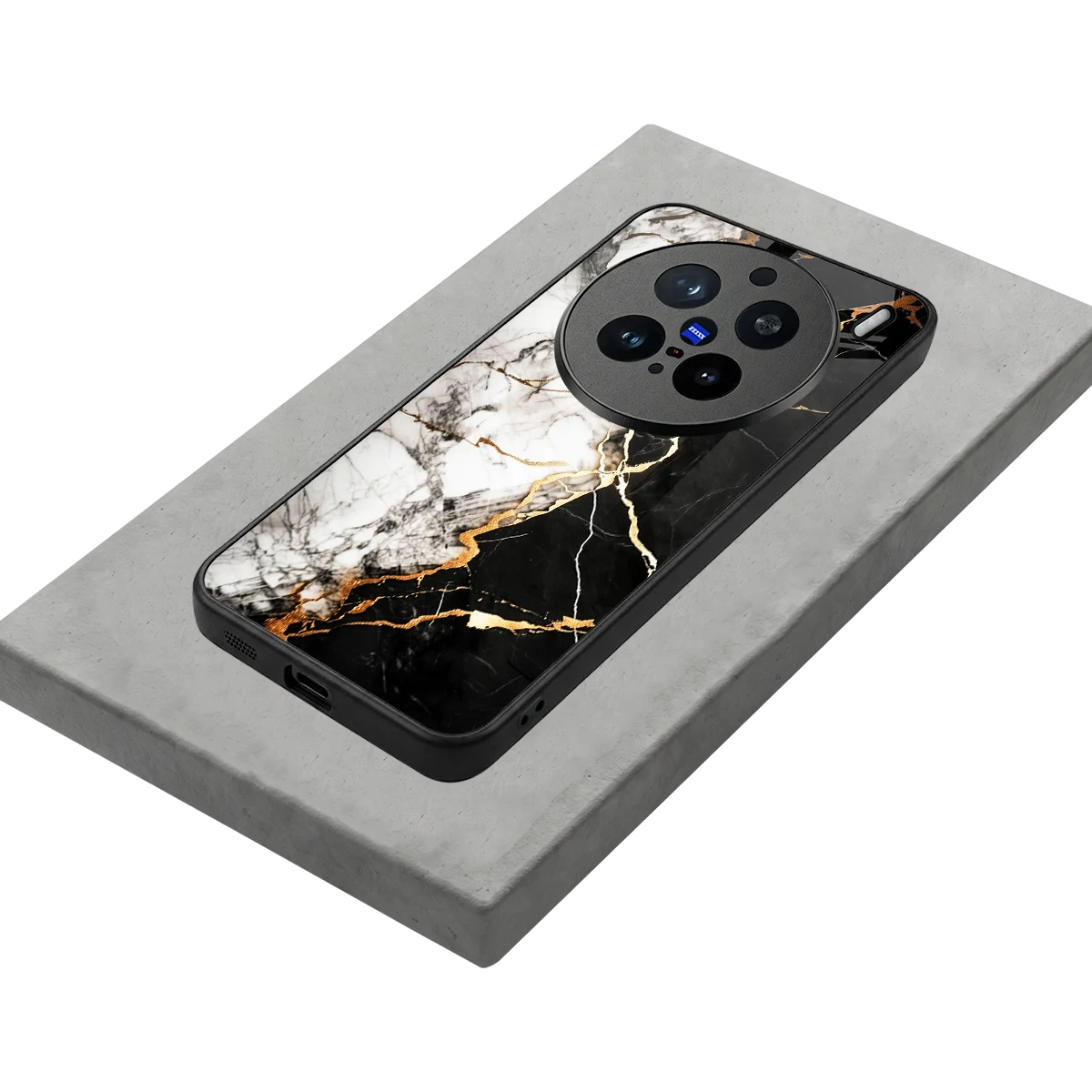 Gilded Marble stylish phone case for vivo x200 pro | glossy glass and slim fit