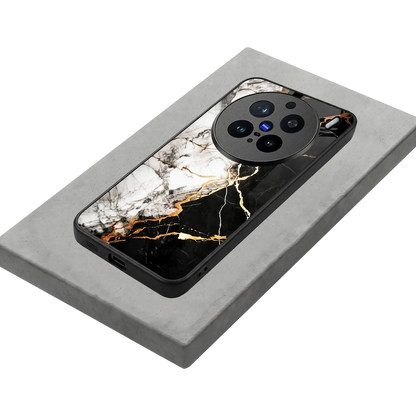 Gilded Marble stylish phone case for vivo x200 pro | glossy glass and slim fit
