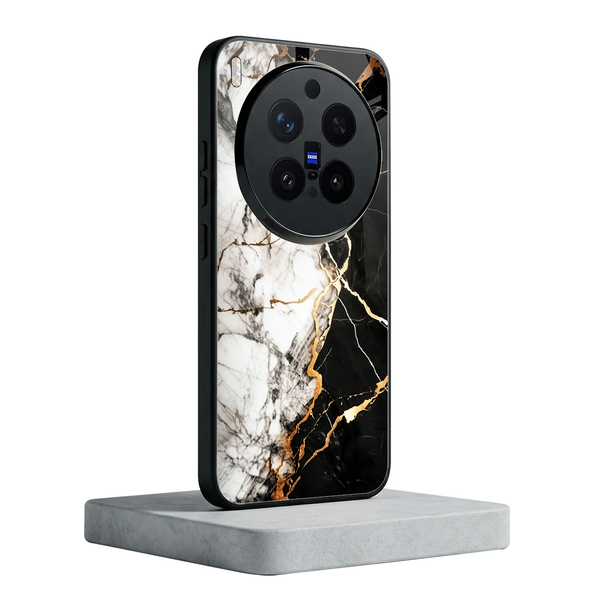 Gilded Marble vivo x300 pro mobile cover | shockproof glass phone case