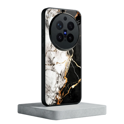 Gilded Marble vivo x300 pro mobile cover | shockproof glass phone case