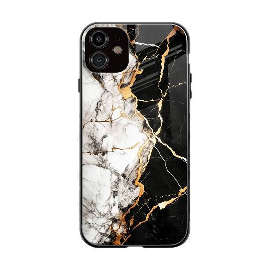 Gilded Marble back phone cover | glass case for iphone 12