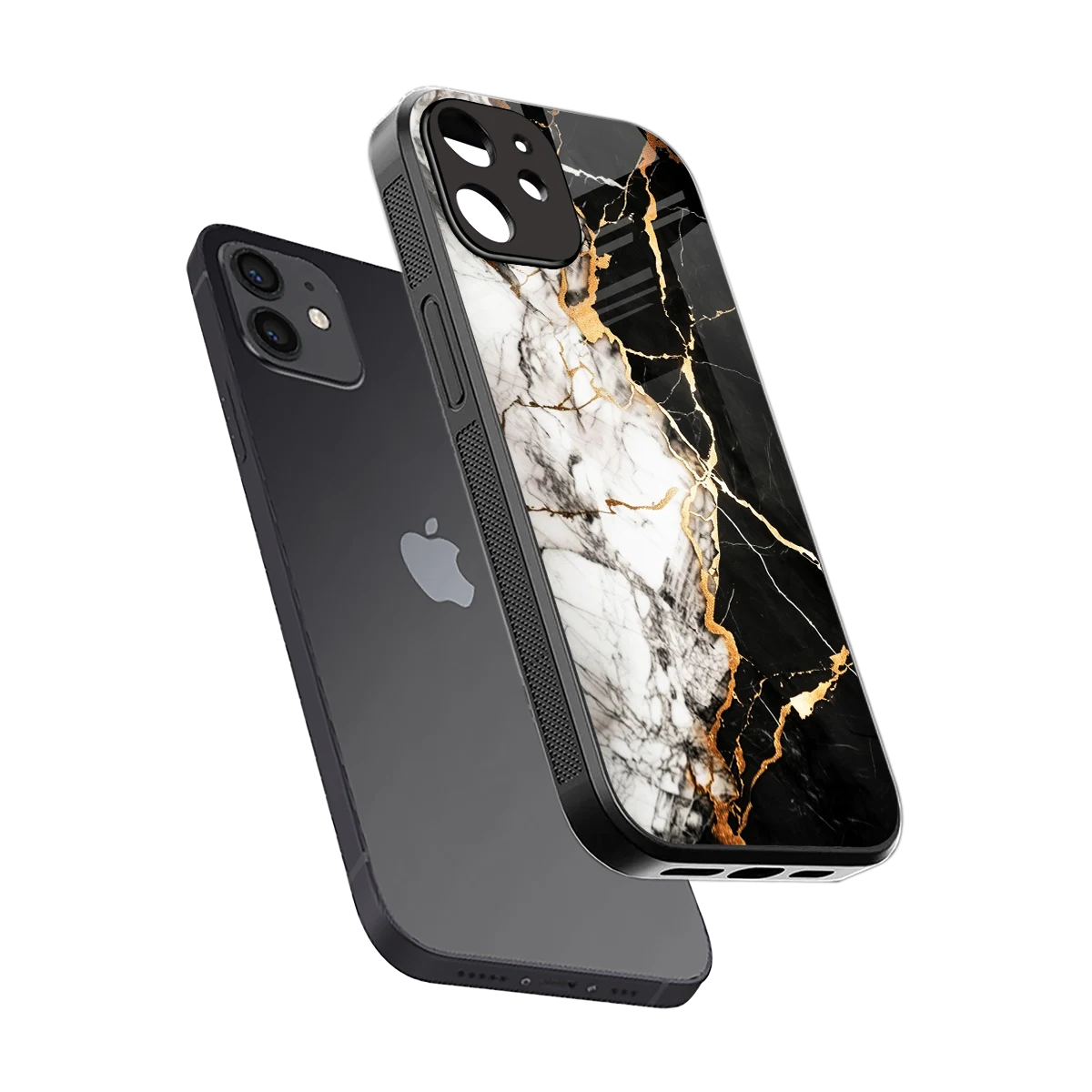 Gilded Marble sleek iphone 11 cover with tempered glass back and TPU edges