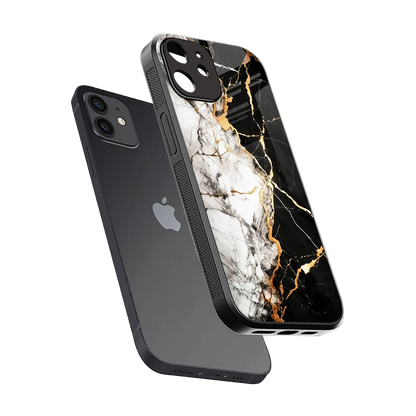 Gilded Marble sleek iphone 11 cover with tempered glass back and TPU edges