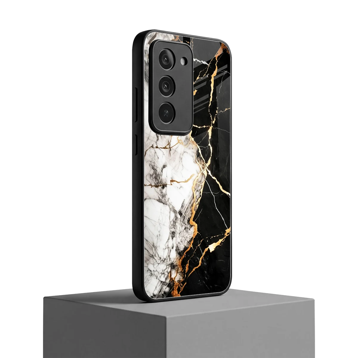 Gilded Marble redmi 15 5g mobile cover | shockproof glass phone case