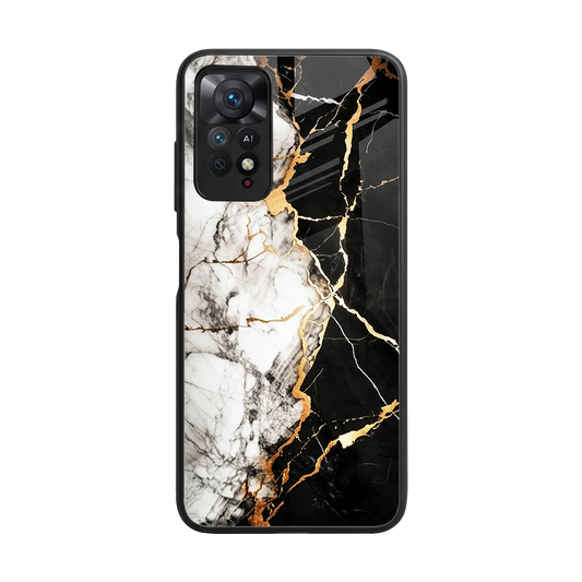Gilded Marble back phone cover | glass case for redmi note 11 pro