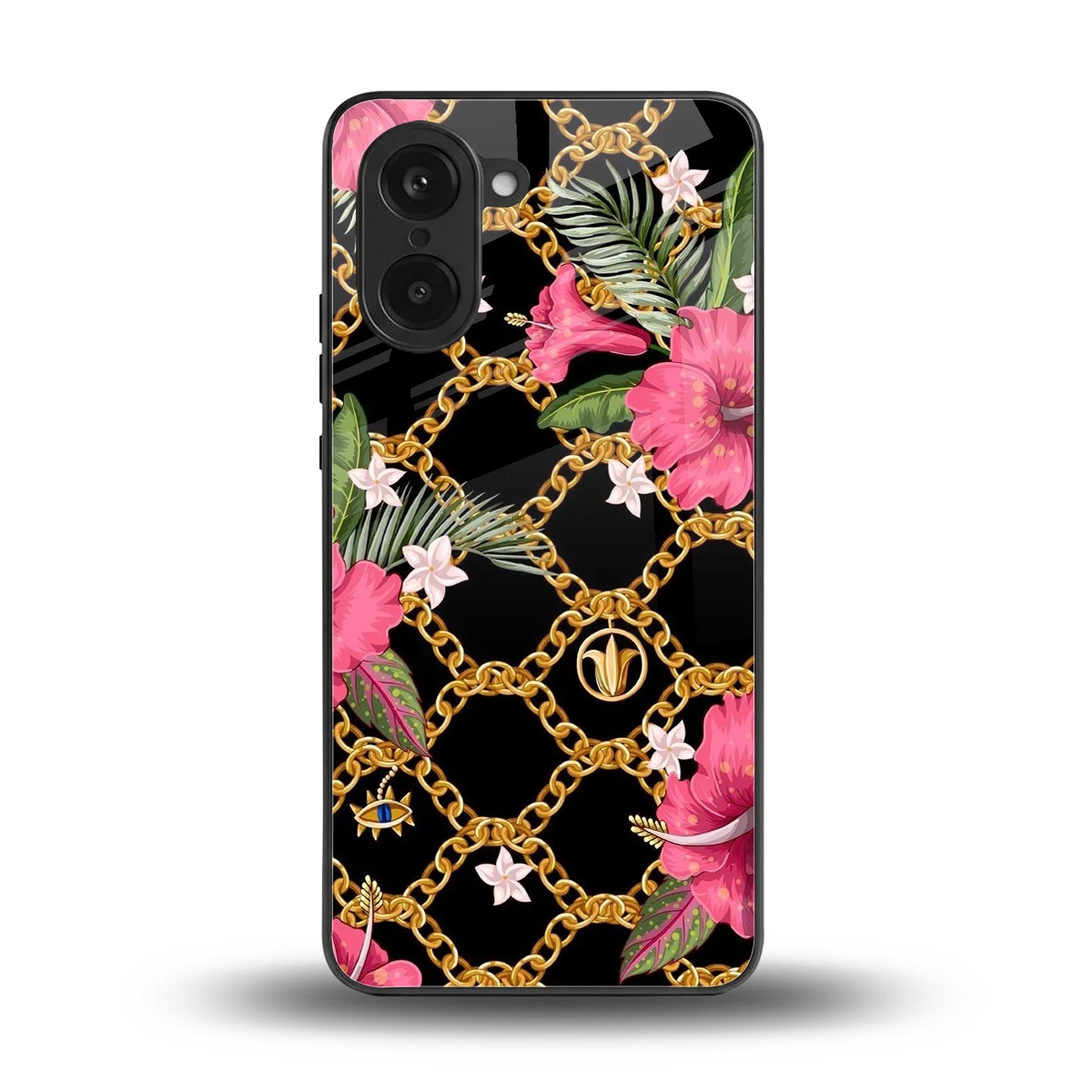 Gilded Petals back phone cover | glass case for oneplus nord ce5 5g