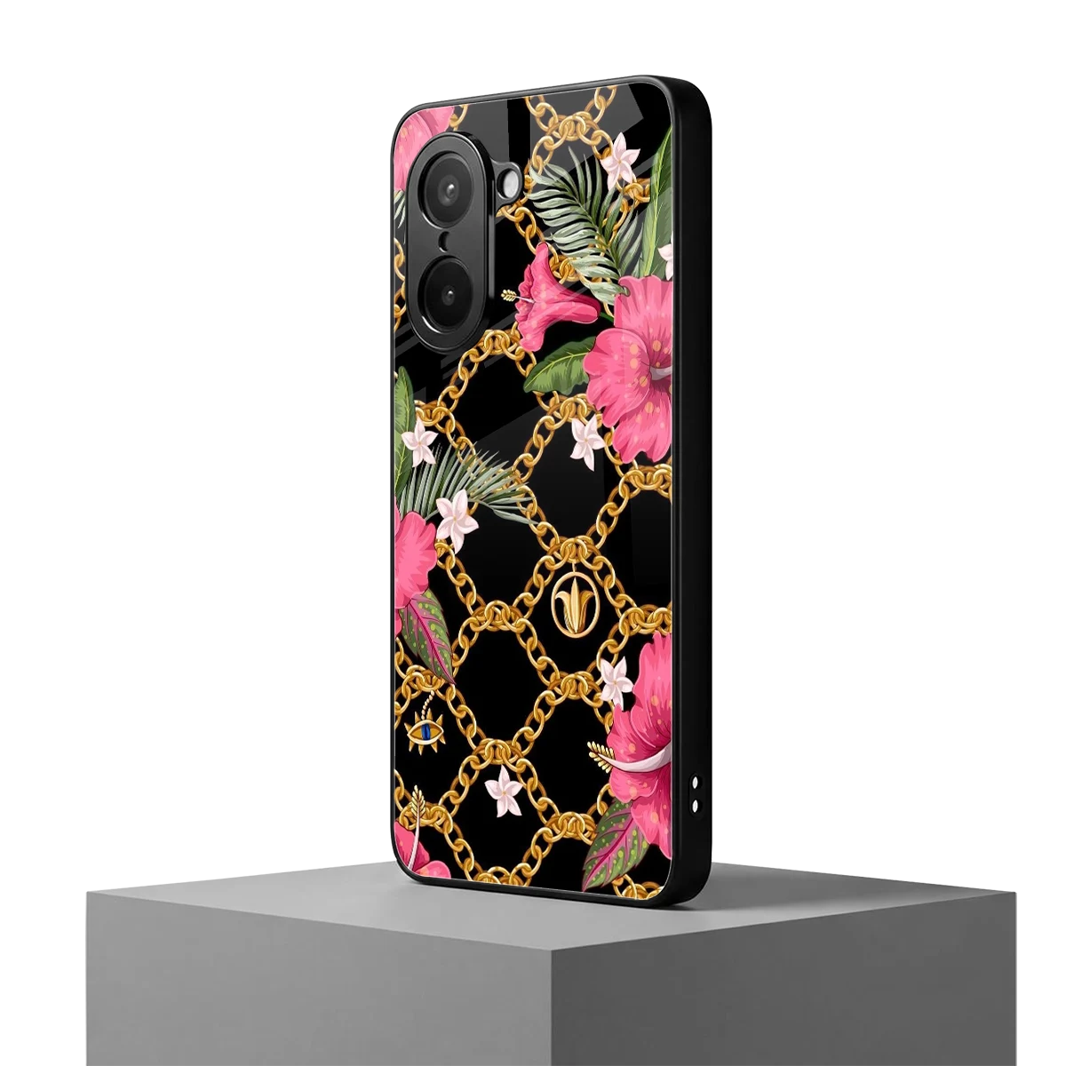 Gilded Petals oneplus nord ce5 5g mobile cover | shockproof glass phone case