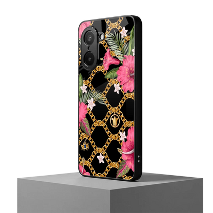 Gilded Petals oneplus nord ce5 5g mobile cover | shockproof glass phone case
