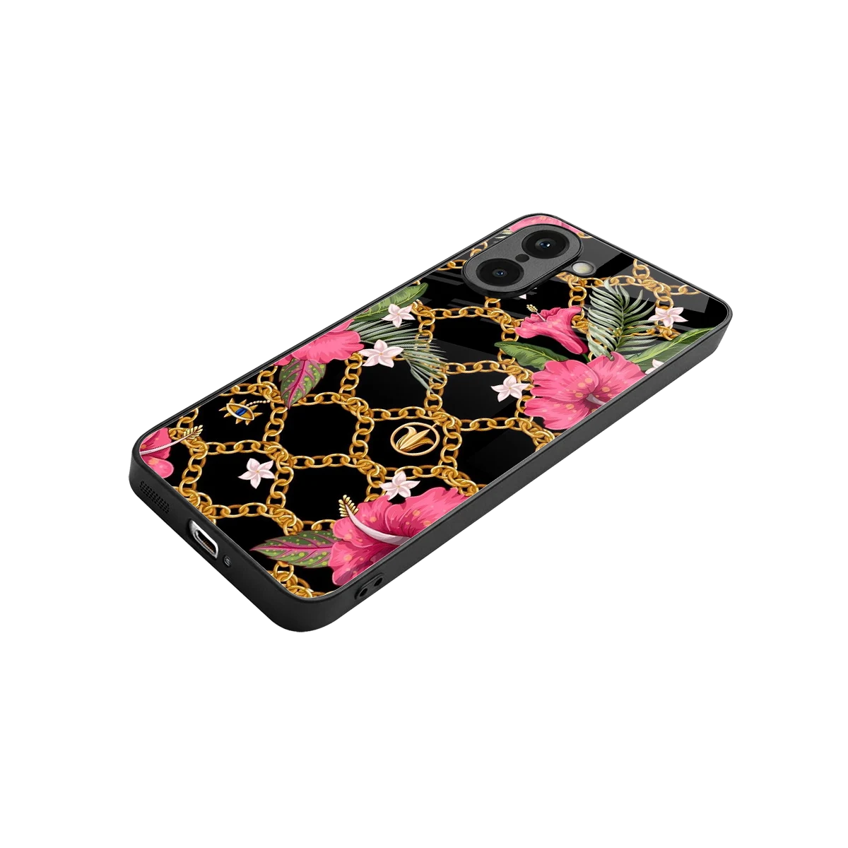 Gilded Petals stylish phone case for oneplus nord ce5 5g | glossy glass and slim fit