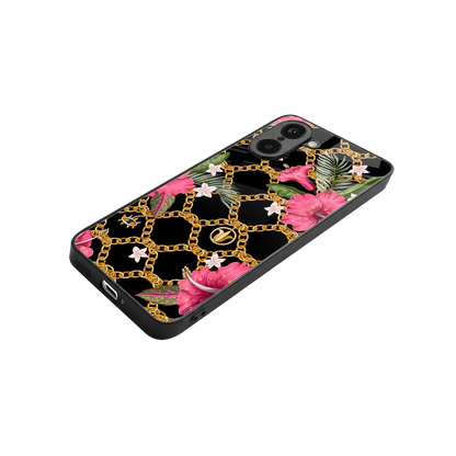 Gilded Petals stylish phone case for oneplus nord ce5 5g | glossy glass and slim fit