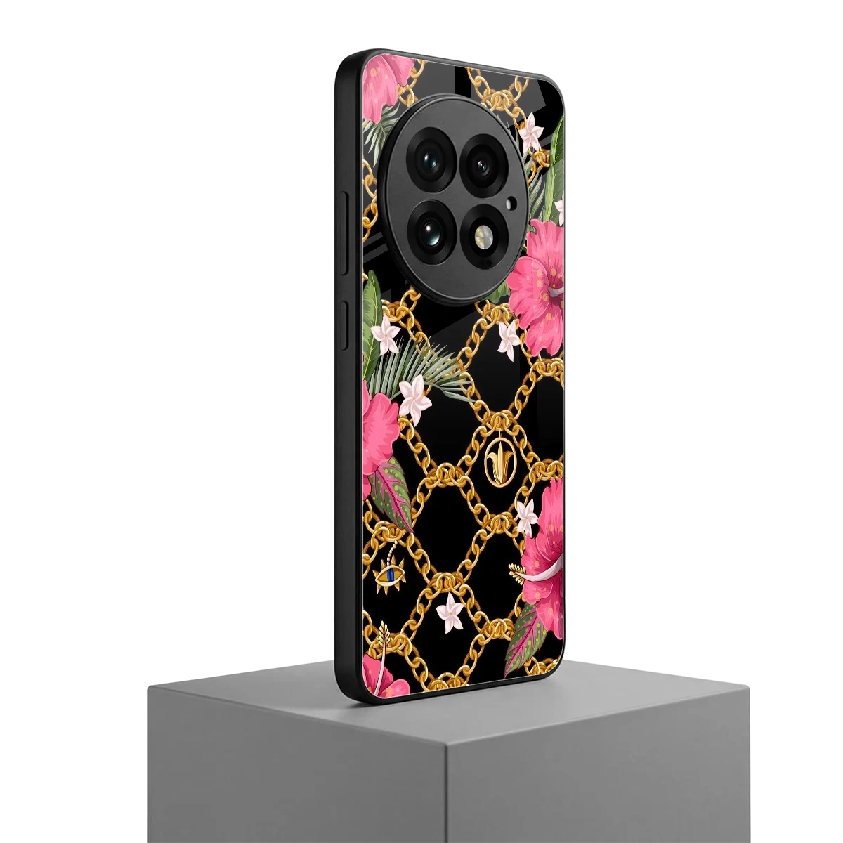 Gilded Petals oneplus 13 mobile cover | shockproof glass phone case