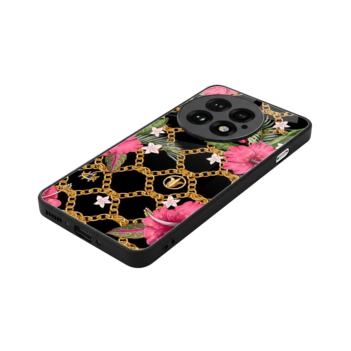 Gilded Petals stylish phone case for oneplus 13 | glossy glass and slim fit