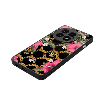 Gilded Petals stylish phone case for oneplus 13 | glossy glass and slim fit