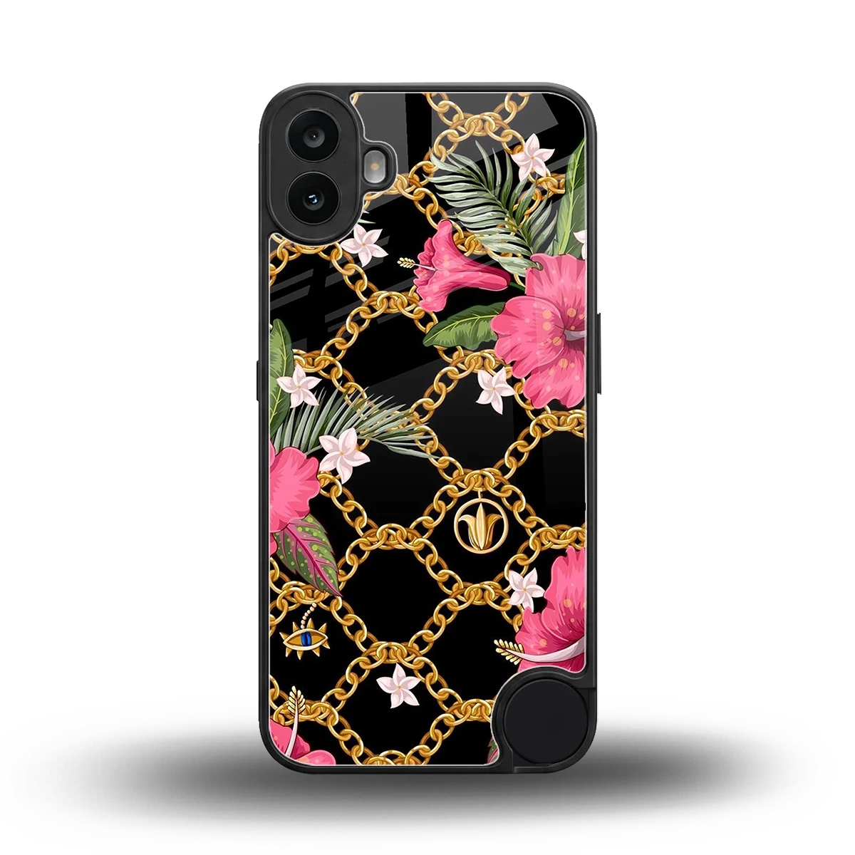 Gilded Petals back phone cover | glass case for cmf nothing phone 1