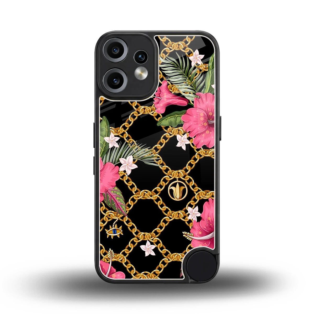 Gilded Petals back phone cover | glass case for cmf nothing phone 2 pro