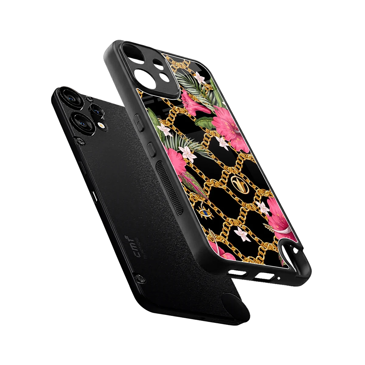 Gilded Petals sleek cmf nothing phone 2 pro cover with tempered glass back and TPU edges