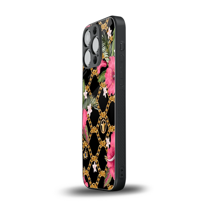 Gilded Petals iphone 13 pro mobile cover | shockproof glass phone case