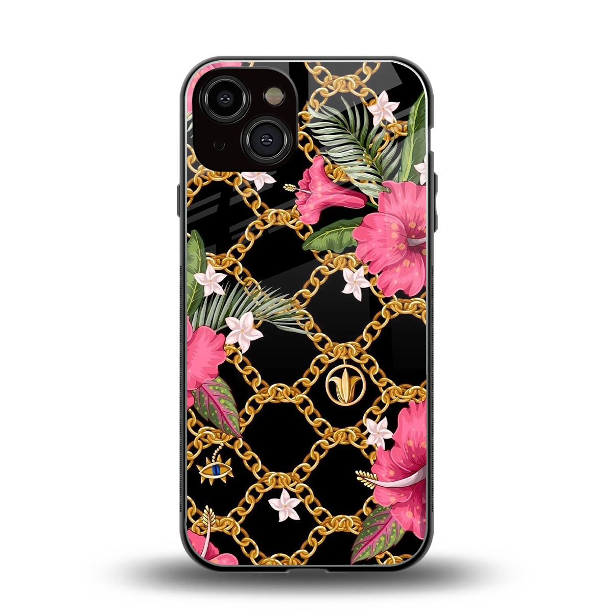 Gilded Petals back phone cover | glass case for iphone 13