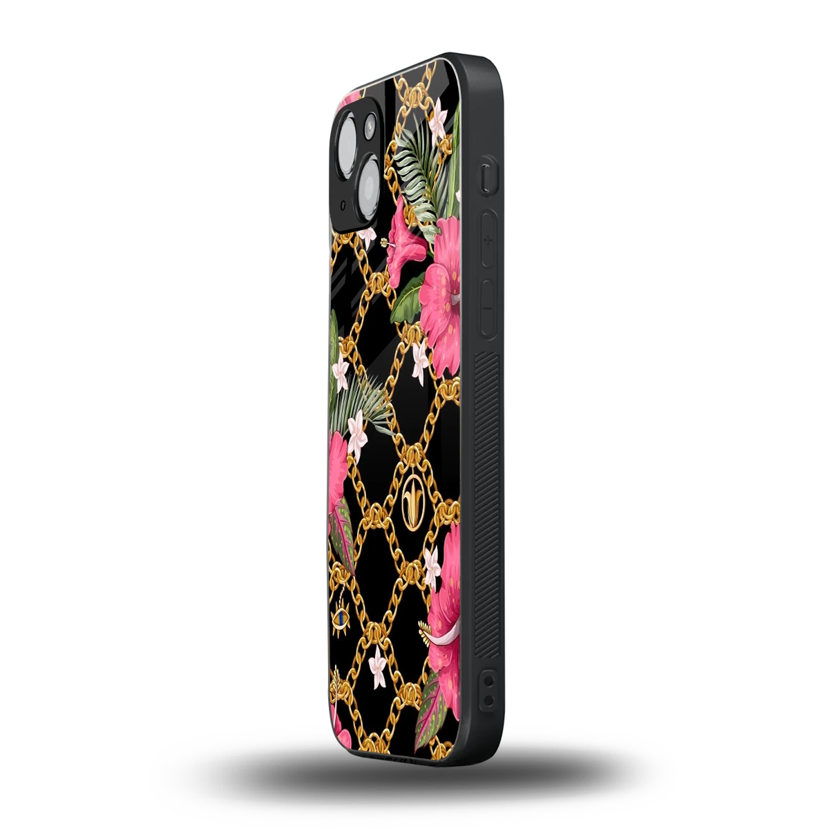 Gilded Petals iphone 14 mobile cover | shockproof glass phone case