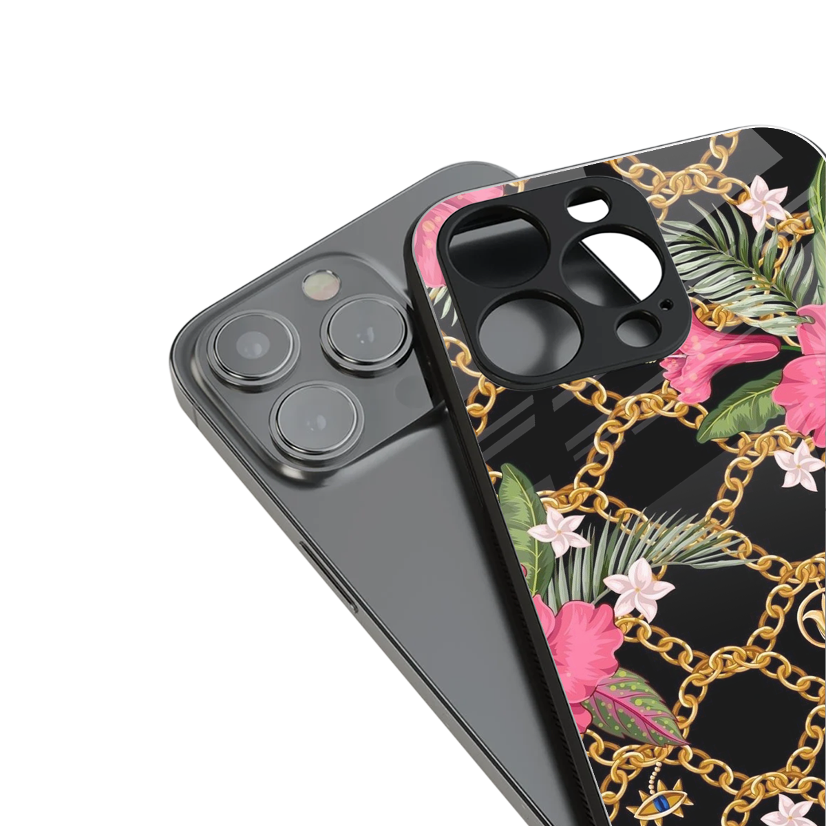Gilded Petals Phone Case for Iphone 16 | Glass Case
