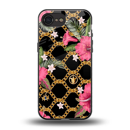 Gilded Petals back phone cover | glass case for iphone 16e