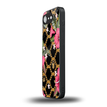 Gilded Petals iphone 16e mobile cover | shockproof glass phone case