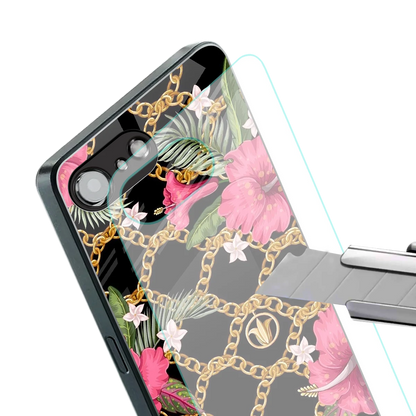 Gilded Petals stylish phone case for iphone 16e | glossy glass and slim fit