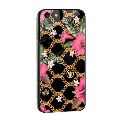 Gilded Petals sleek iphone 6 cover with tempered glass back and TPU edges
