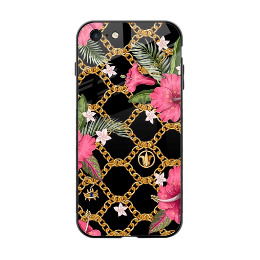 Gilded Petals back phone cover | glass case for iphone 6