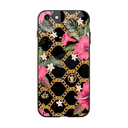 Gilded Petals back phone cover | glass case for iphone 6s plus