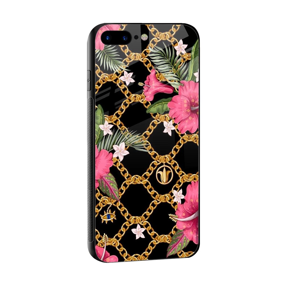 Gilded Petals sleek iphone 8 plus cover with tempered glass back and TPU edges