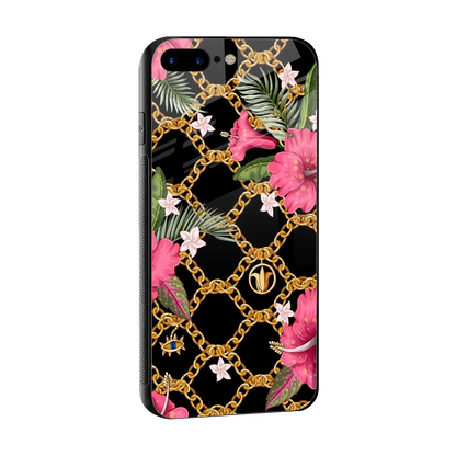 Gilded Petals sleek iphone 8 plus cover with tempered glass back and TPU edges