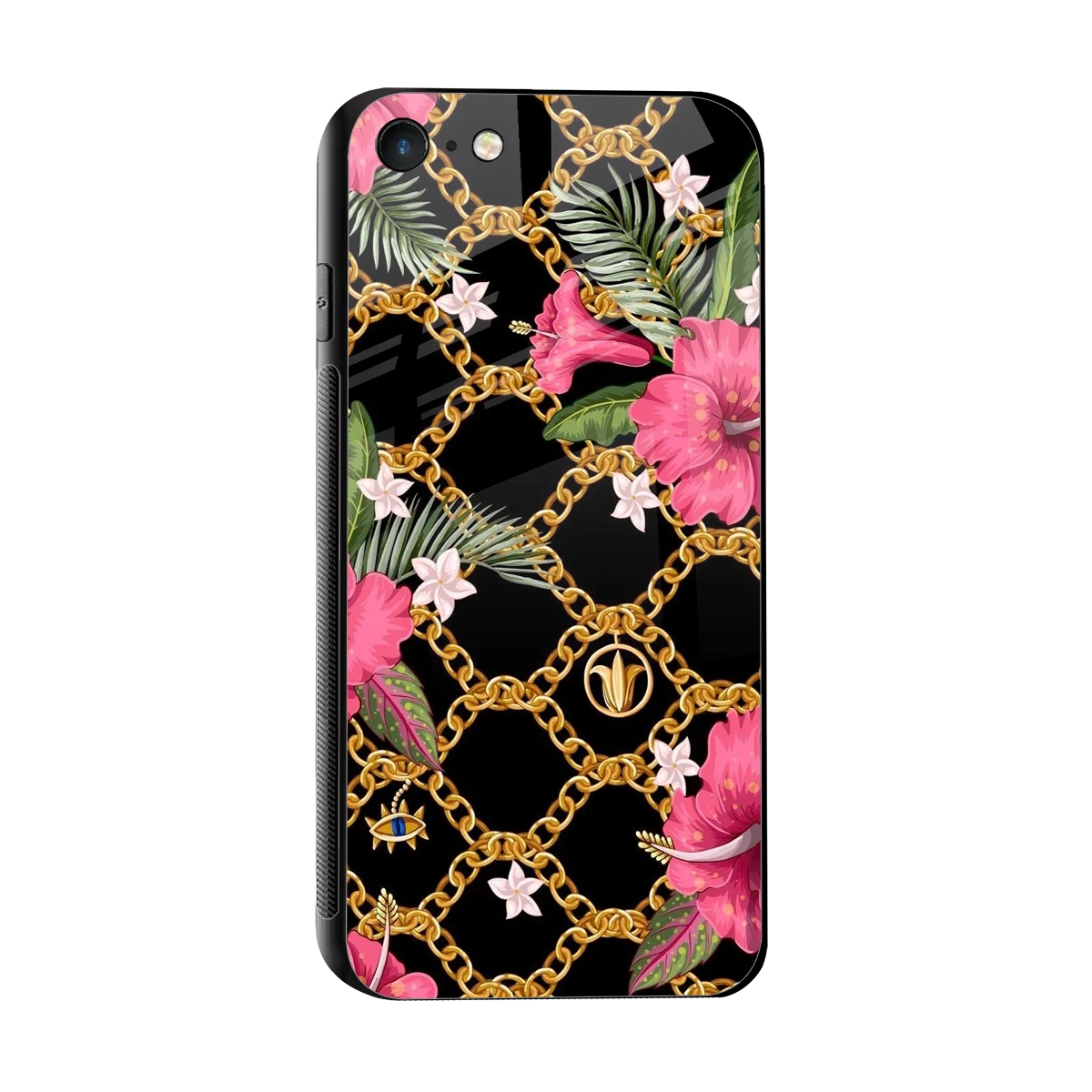 Gilded Petals sleek iphone 7 cover with tempered glass back and TPU edges