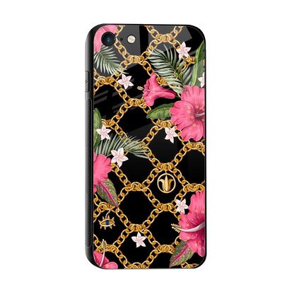 Gilded Petals sleek iphone 7 cover with tempered glass back and TPU edges