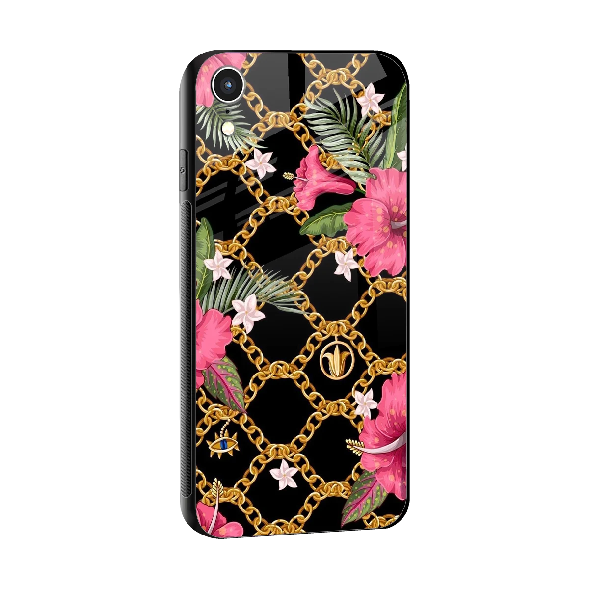 Gilded Petals sleek iphone xr cover with tempered glass back and TPU edges
