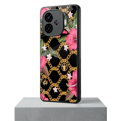 Gilded Petals iqoo neo 10r 5g mobile cover | shockproof glass phone case