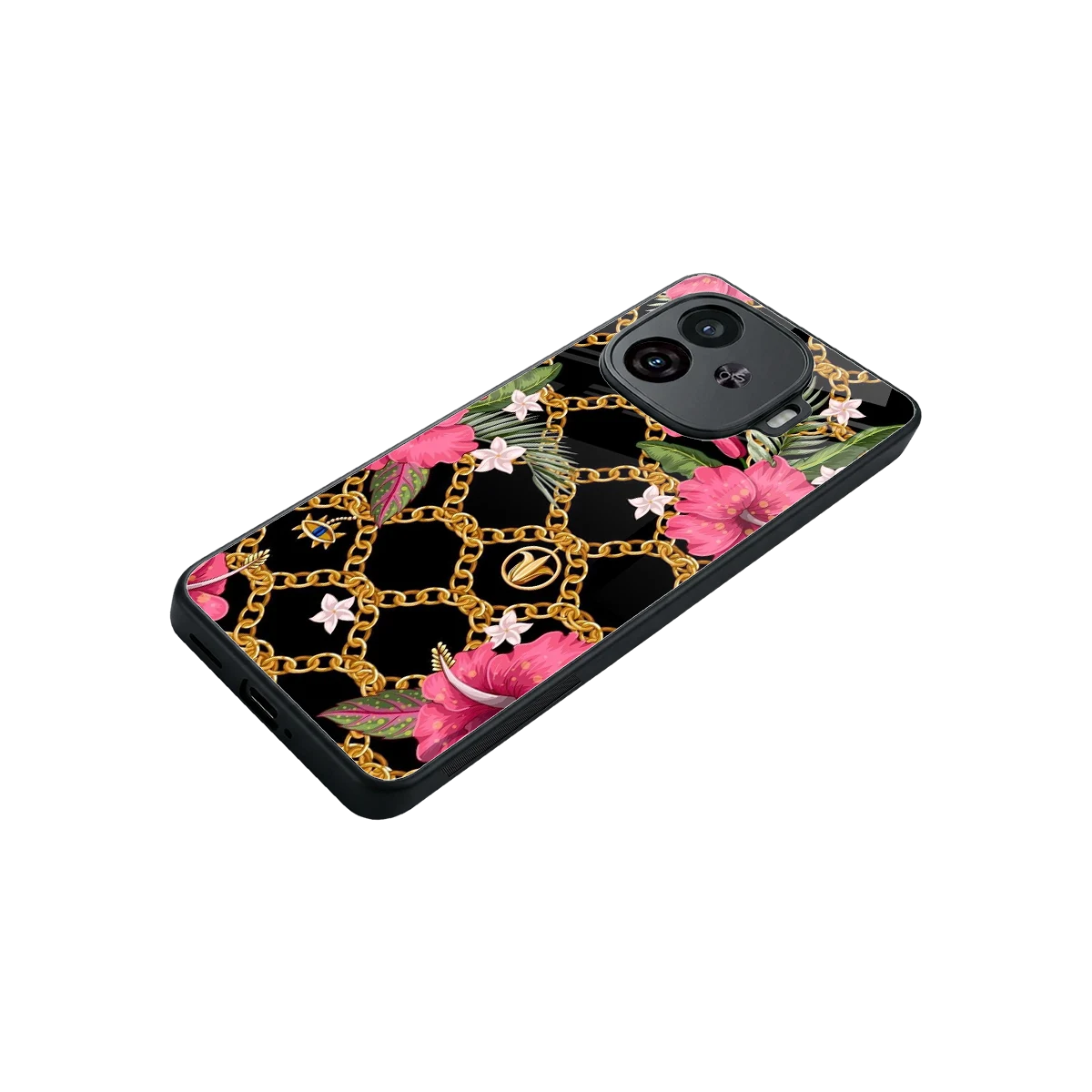 Gilded Petals stylish phone case for iqoo neo 10r 5g | glossy glass and slim fit