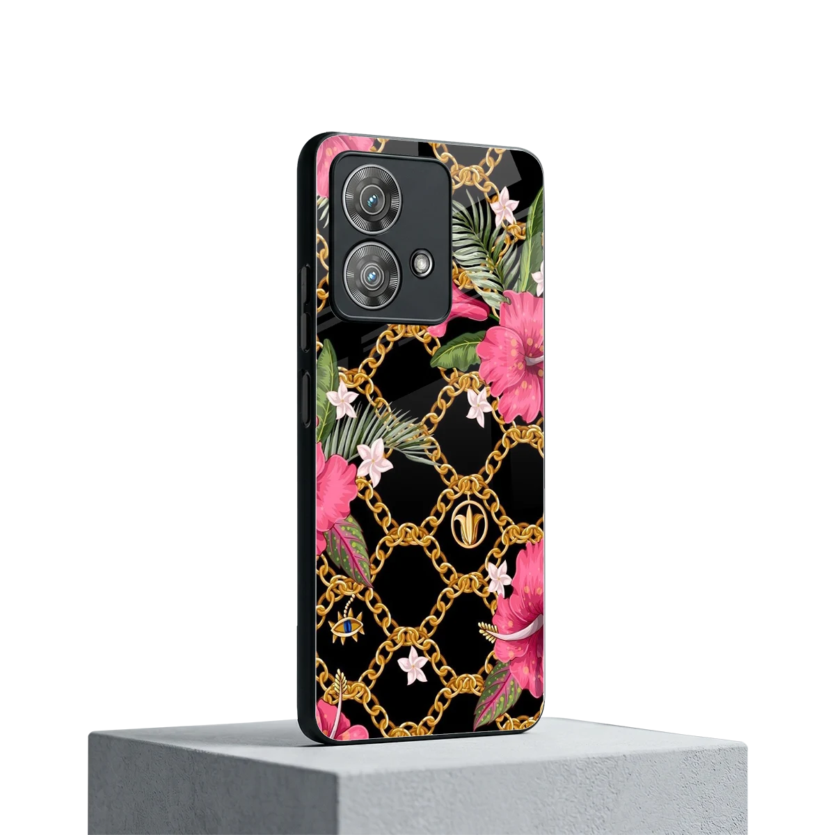 Gilded Petals motorola edge 40 neo 5g mobile cover | shockproof glass phone case