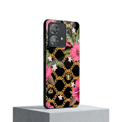 Gilded Petals motorola edge 40 neo 5g mobile cover | shockproof glass phone case