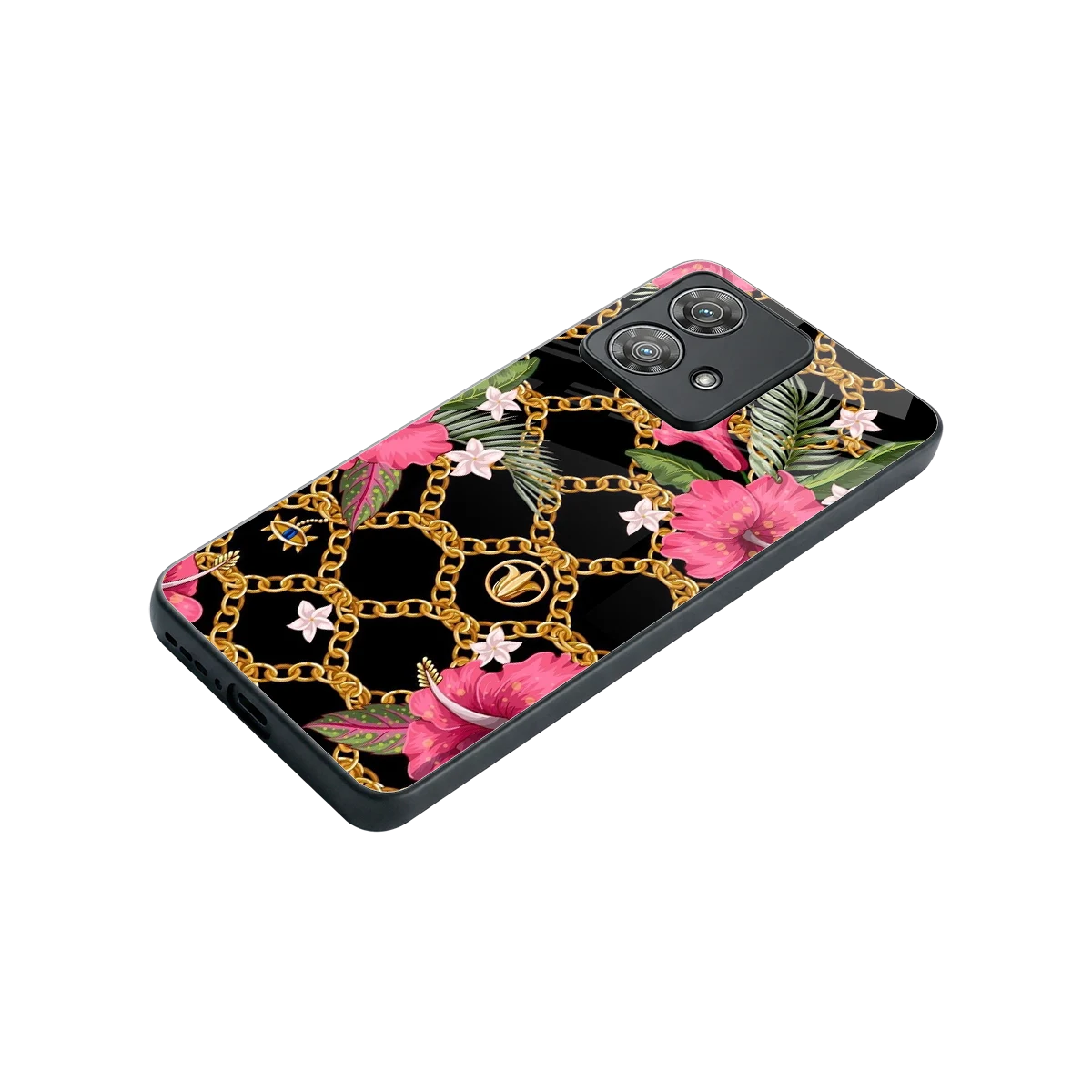 Gilded Petals stylish phone case for motorola edge 40 neo 5g | glossy glass and slim fit