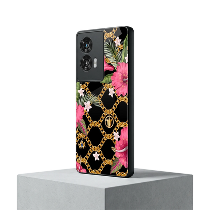 Gilded Petals motorola edge 50 fusion mobile cover | shockproof glass phone case