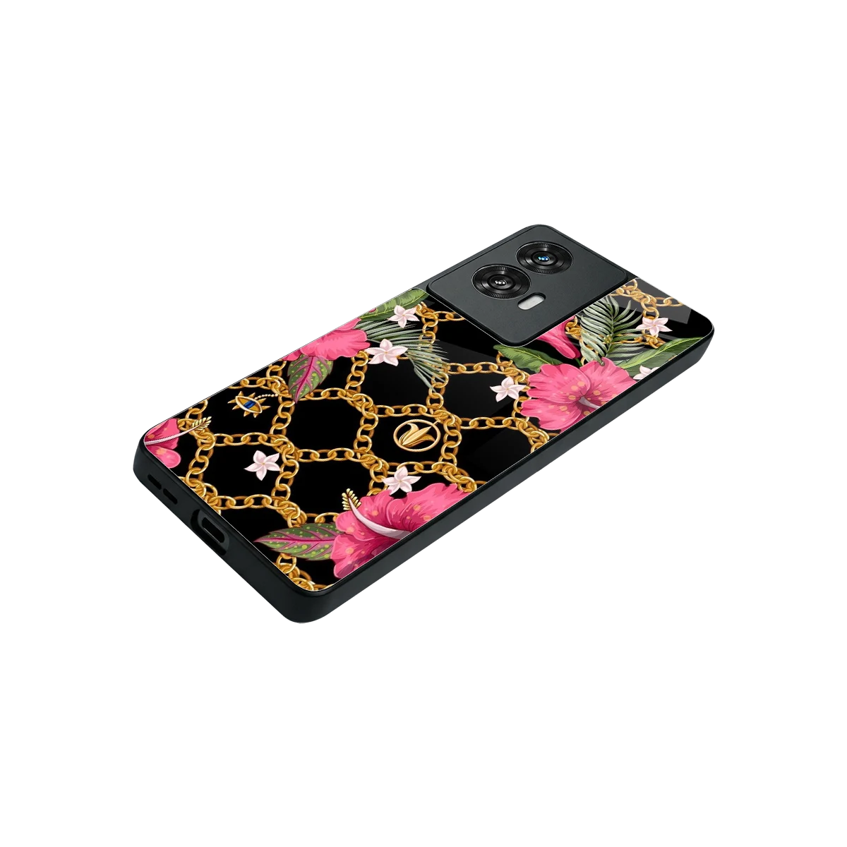 Gilded Petals stylish phone case for motorola edge 50 fusion | glossy glass and slim fit
