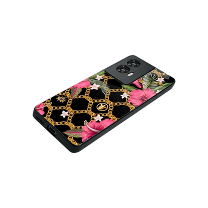 Gilded Petals stylish phone case for motorola edge 50 fusion | glossy glass and slim fit