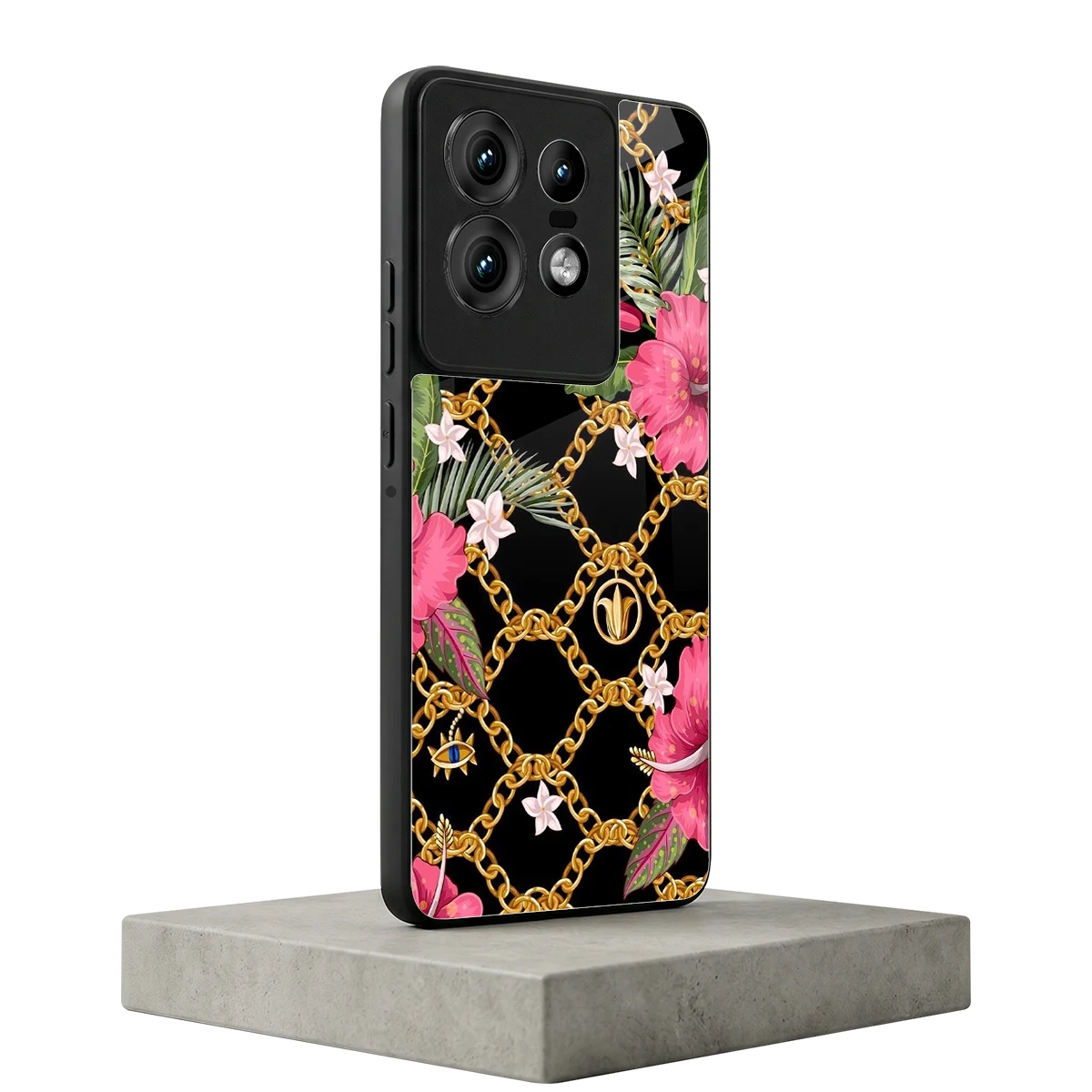Gilded Petals motorola edge 50 pro mobile cover | shockproof glass phone case