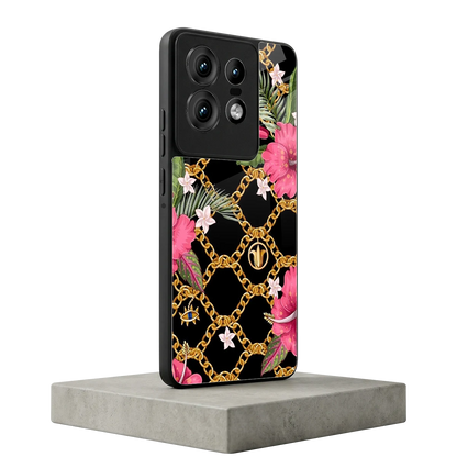 Gilded Petals motorola edge 50 pro mobile cover | shockproof glass phone case
