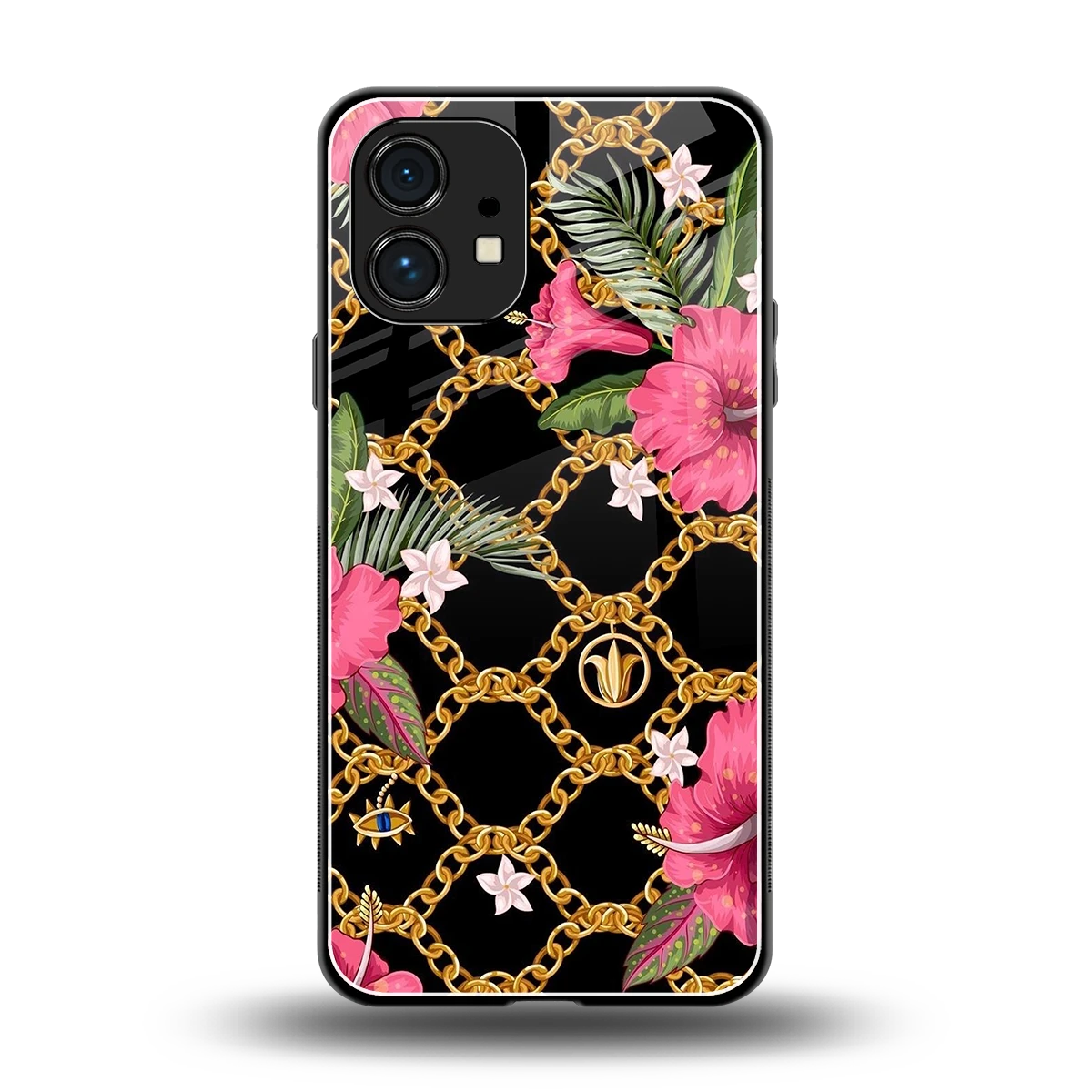 Gilded Petals back phone cover | glass case for nothing phone 1