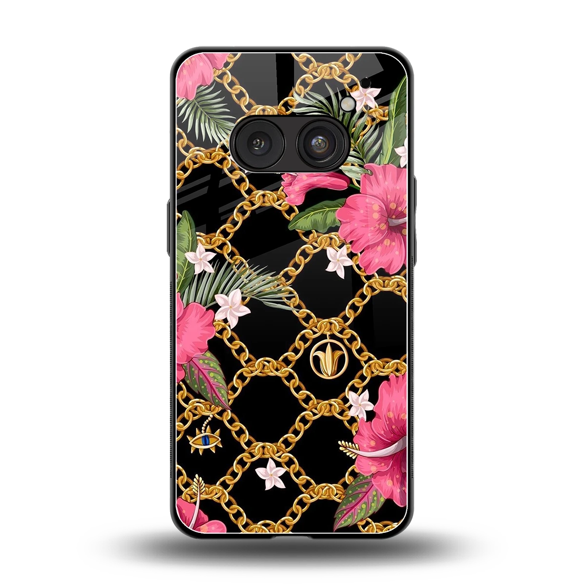 Gilded Petals back phone cover | glass case for nothing phone 2a plus
